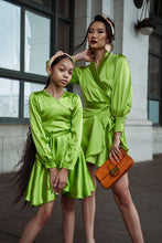 Load image into Gallery viewer, The Mini-Me Flounce Wrapped Dress