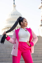 Load image into Gallery viewer, The Colorblock Pink Pinstripe Suit