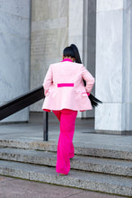 Load image into Gallery viewer, The Colorblock Pink Pinstripe Suit
