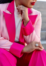 Load image into Gallery viewer, The Colorblock Pink Pinstripe Suit
