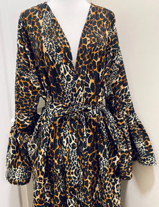 Leopard Ruffle Kimono