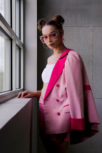 The Colorblock Pink Pinstripe Suit
